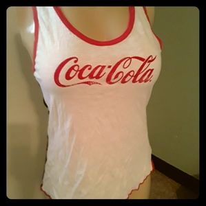 Womens retro Coke A Cola Racerback Tank Sm.